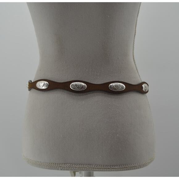 Silver Creek Western Leather Belt Rodeo Cowgirl Size 32 - Picture 3 of 13